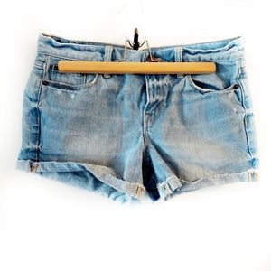 J CREW Denim Faded Summer Cotton Shorts Size 26